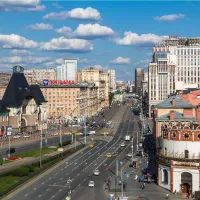 Краснопрудная улица. Вид со смотровой площадки Казанского вокзала. Москва
