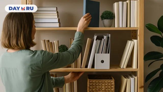 Женщина наводит порядок