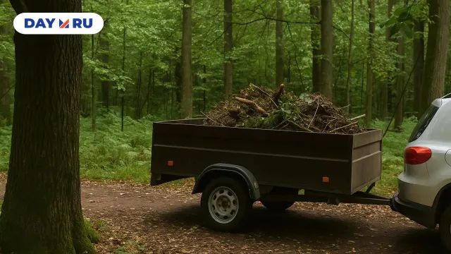 Прицеп с мусором