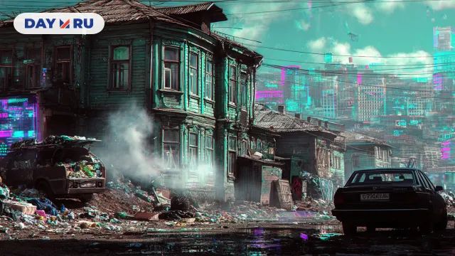 Двор, мусор