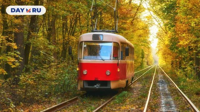 Трамвай, осень