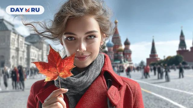 Девушка осенью, арт
