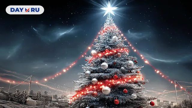 Арт, новогодняя ель