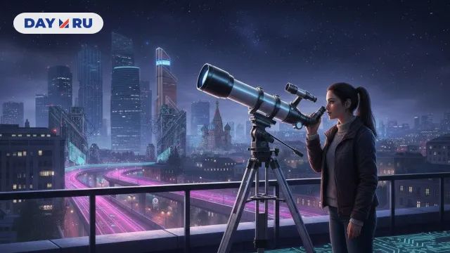 Девушка, телескоп