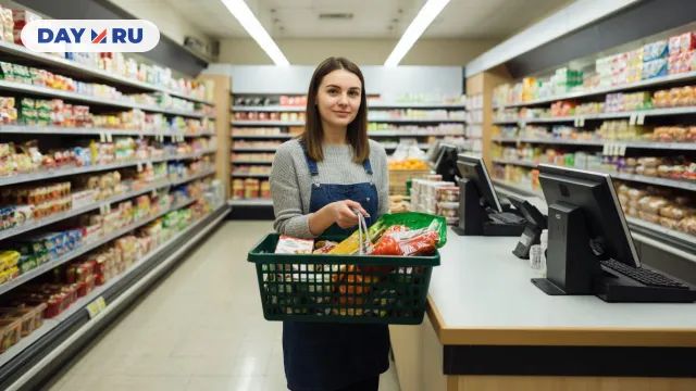 Девушка, супермаркет