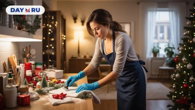 Уборка, Новый год