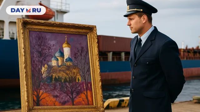 Досмотр картины на причале
