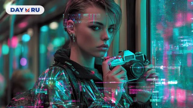 Женщина, фотоаппарат