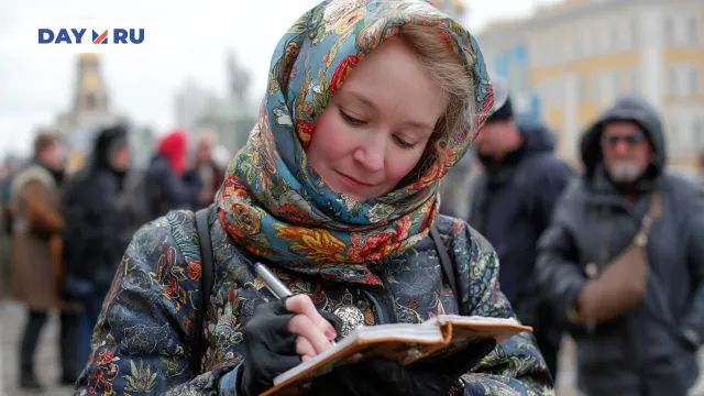 Женщина, блокнот