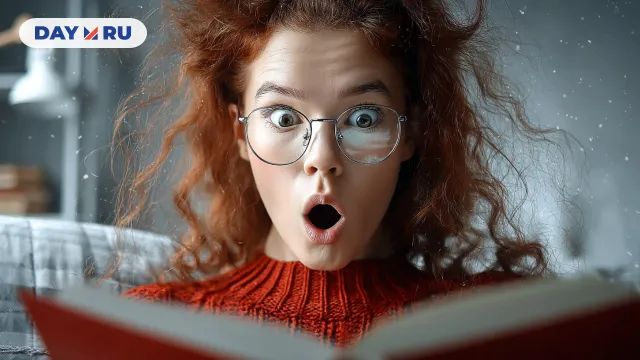 Девушка удивляется, арт