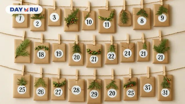 Праздник начинается с пакетов: делаем адвент-календарь в стиле минимализм