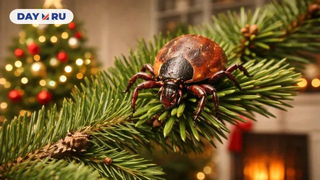 Клещ на ели