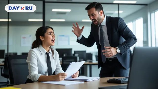 Офис, начальник, сотрудник, переработки