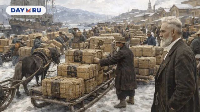 Купцы перевозят чай из Китая в Россию