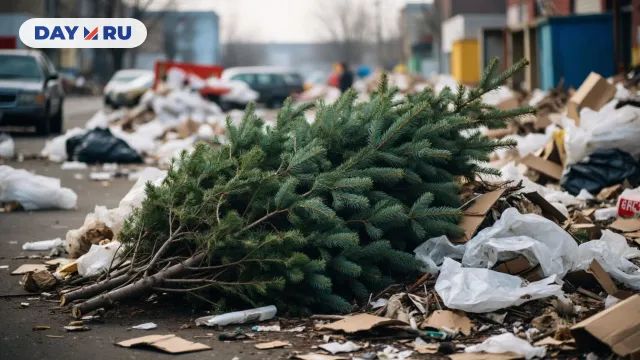 Новогодняя елка на свалке