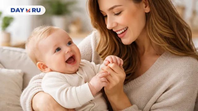 Малыш с мамой