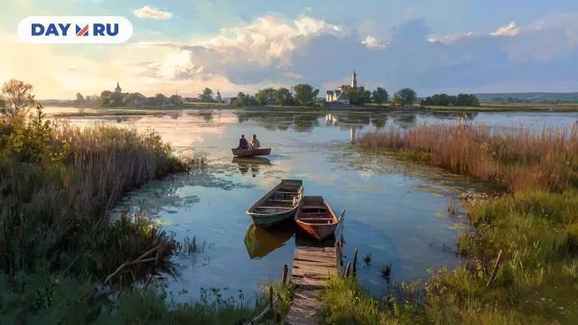 Озеро, лодка