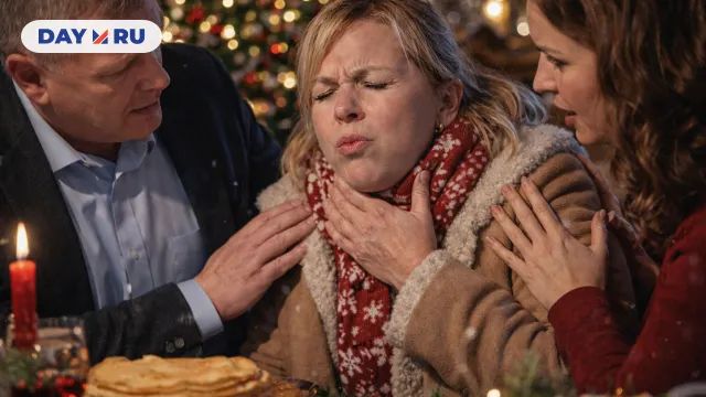 За новогодним столом женщине стало плохо