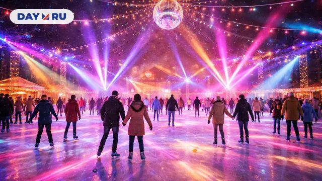 Ночные огни на катке