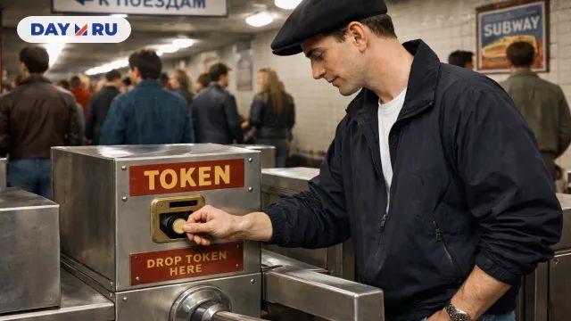 Использование жетона в московском метро