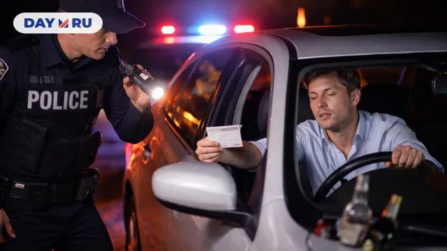 Полицейская остановка ночью