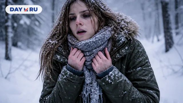 Девушка на морозе