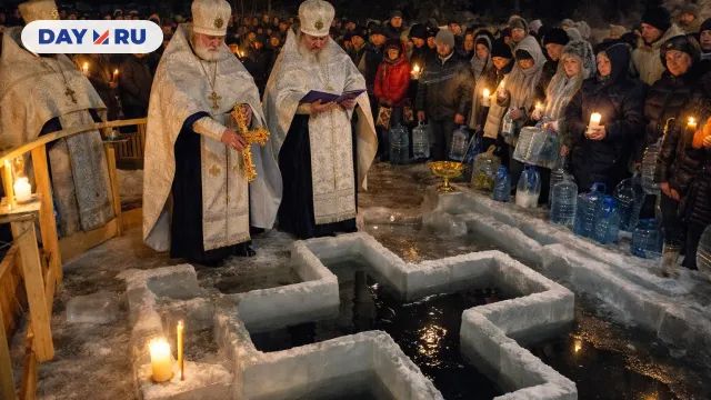 Чин освящения крещенской воды ночью