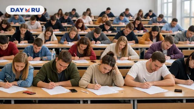 Экзамен в университетской аудитории